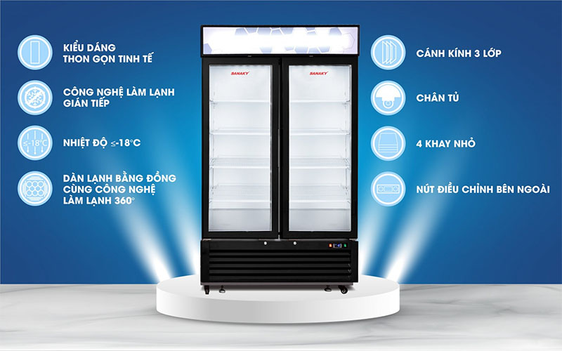 Tủ đông đứng Sanaky VH-1368K - Hàng chính hãng