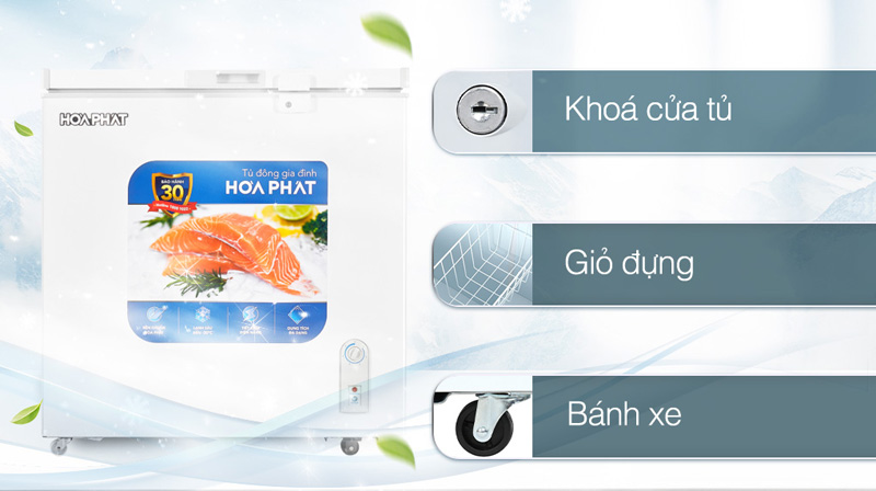 Tủ đông Hòa Phát 1 ngăn HPF AD6162 - Hàng chính hãng