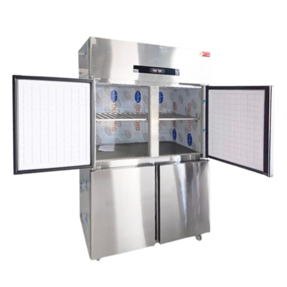 Tủ đông inox 4 cánh Oucboll BCD-1200DW - 870 lít - Hàng chính hãng