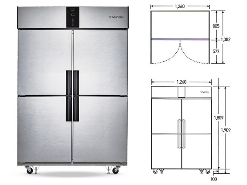 Tủ đông inox 4 cánh Starion SR-S45EIA - Hàng chính hãng