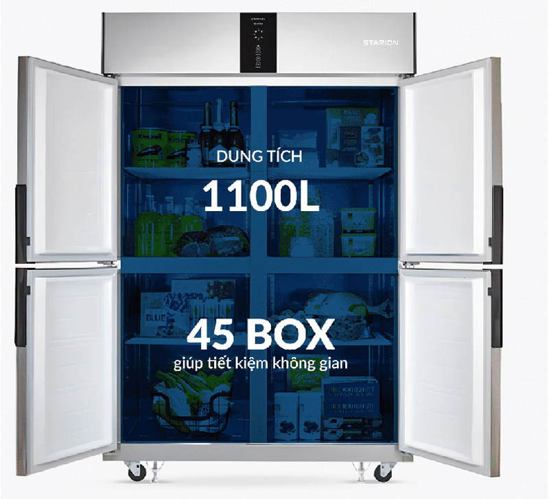 Tủ đông inox 4 cánh Starion SR-S45DIA - Hàng chính hãng