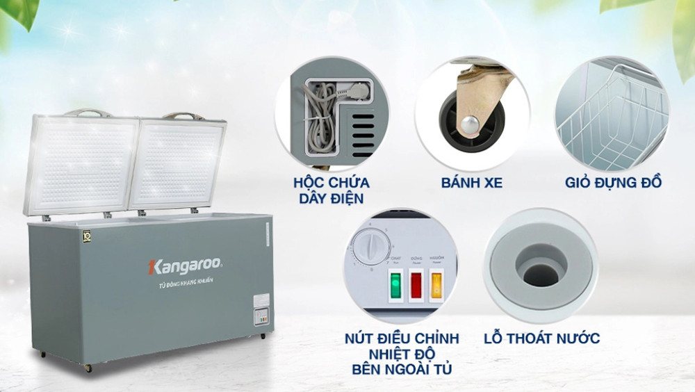 Tủ đông Kangaroo Inverter 500 lít KGFZ560NG1 - Hàng chính hãng