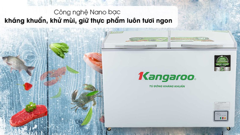 Tủ đông kháng khuẩn Inverter Kangaroo 286 lít KG399IC1 - Hàng chính hãng
