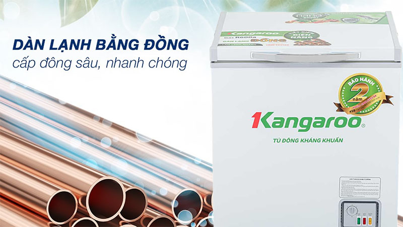 Tủ đông kháng khuẩn Kangaroo 90 lít KG168NC1 - Hàng chính hãng