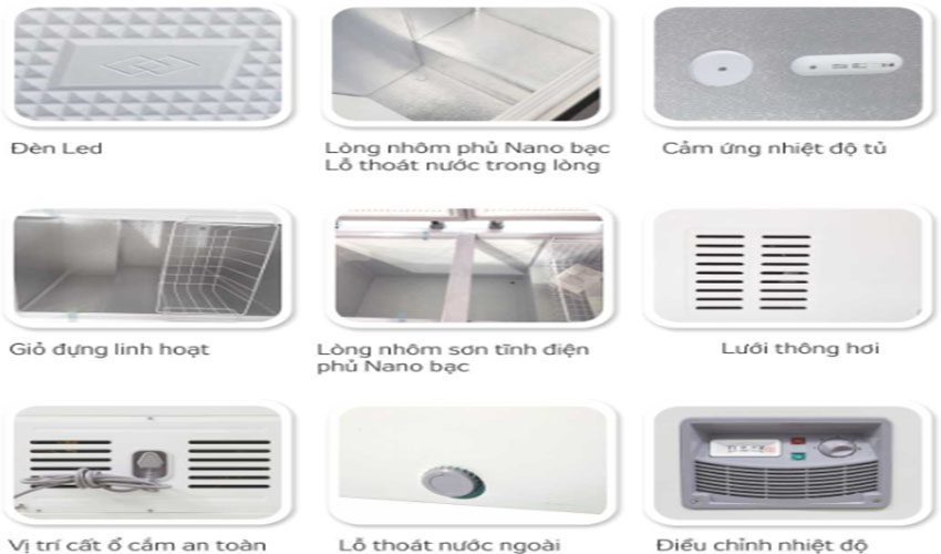 Các bộ phận của tủ đông kháng khuẩn Kangaroo KG235C1