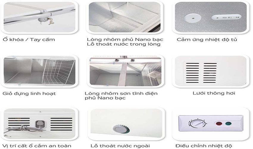 Các bộ phận của tủ đông kháng khuẩn Kangaroo KG388C1