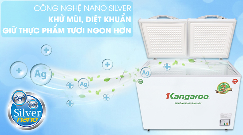 Tủ đông kháng khuẩn Kangaroo KG400NC2 - Hàng chính hãng