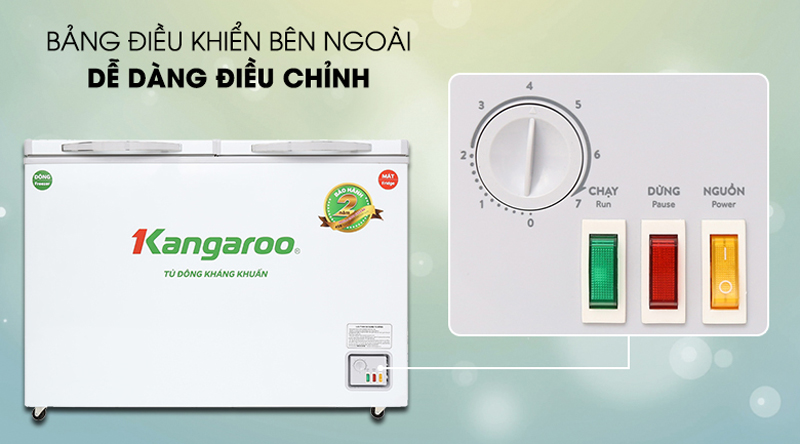 Tủ đông kháng khuẩn Kangaroo KG400NC2 - Hàng chính hãng