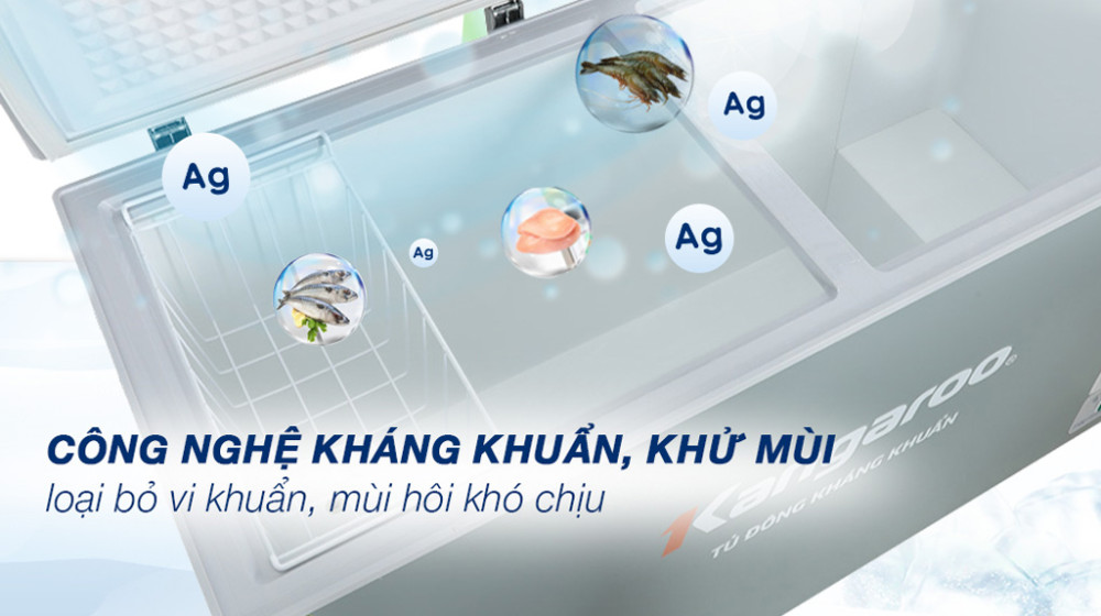 Tủ đông kháng khuẩn KKangaroo 430 lít KGFZ490NG1 - Hàng chính hãng