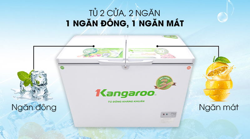 Tủ đông kháng khuẩn Kangaroo KG298C2 - Hàng chính hãng