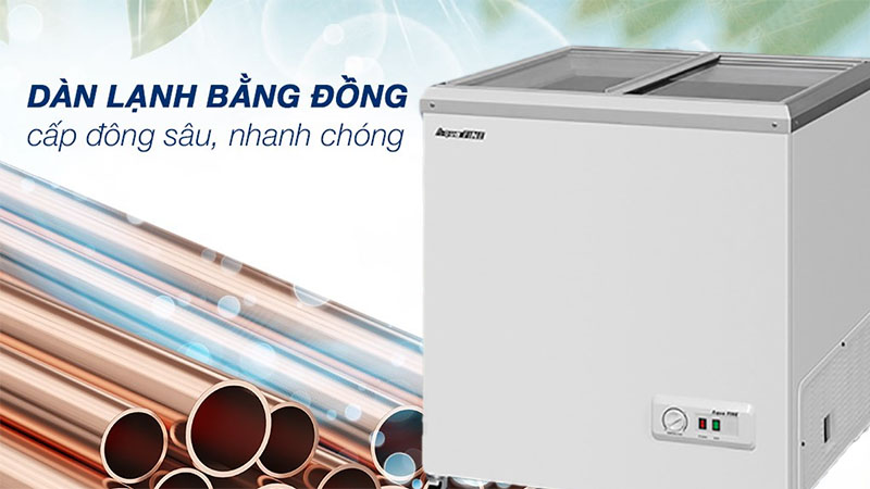 Tủ đông kính lùa AquaFine JW-200F - Hàng chính hãng