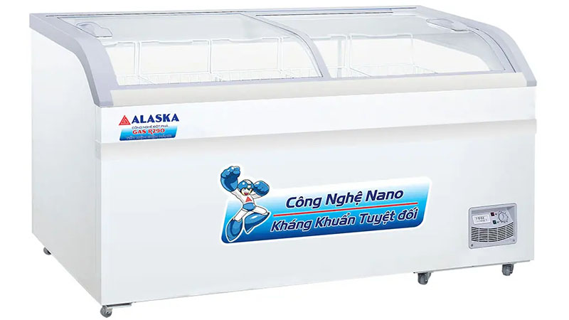 Tủ đông kính lùa cong Alaska KC-395 - Hàng chính hãng
