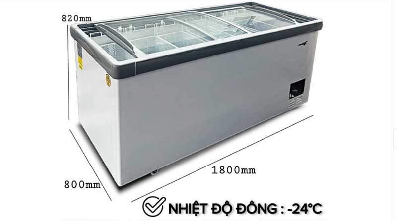 Kích thước của tủ đông nằm  Snow Village SD/SC-1800RS
