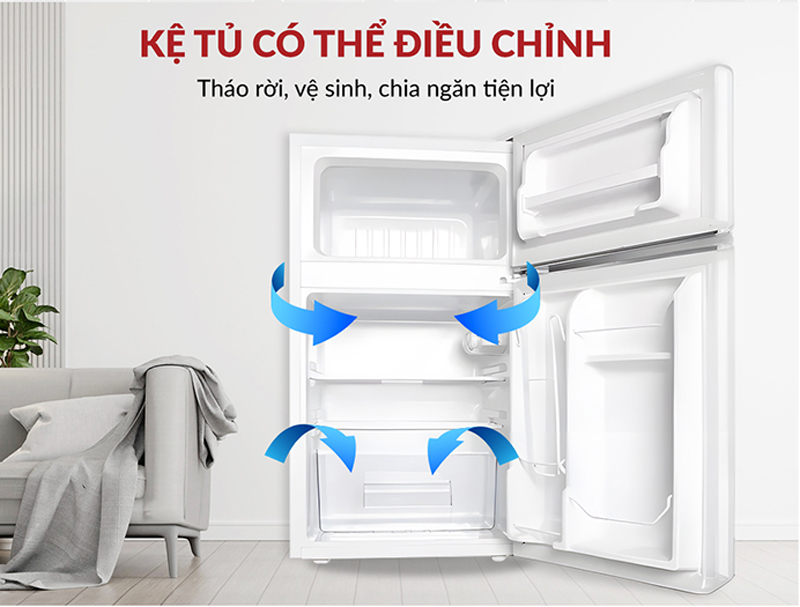 Tủ lạnh 128 lít Cobi CB-127B/W  - Hàng chính hãng
