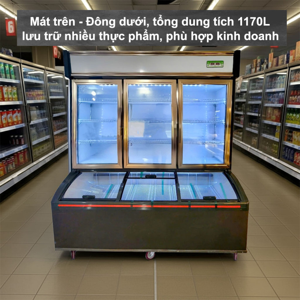 Tủ đông mát 2 chế độ Lightcool SC-1760D 1170L - Hàng chính hãng