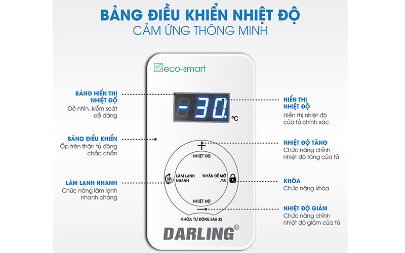 Tủ đông mát 2 ngăn Inverter Darling DMF-2699WSI - Hàng chính hãng