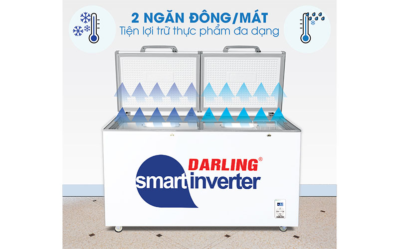 Tủ đông mát 2 ngăn Inverter Darling DMF-2699WSI - Hàng chính hãng