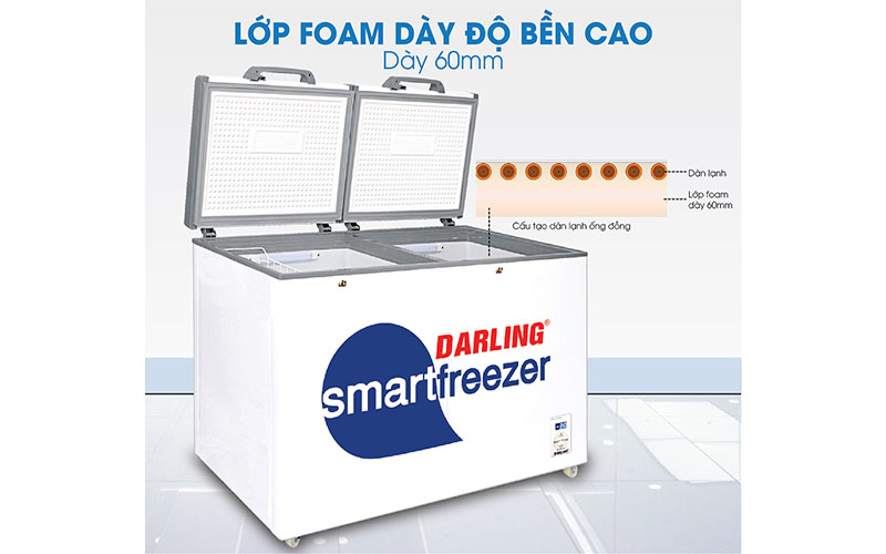 Tủ đông mát 370L Darling DMF-3699WS-2 - Hàng chính hãng