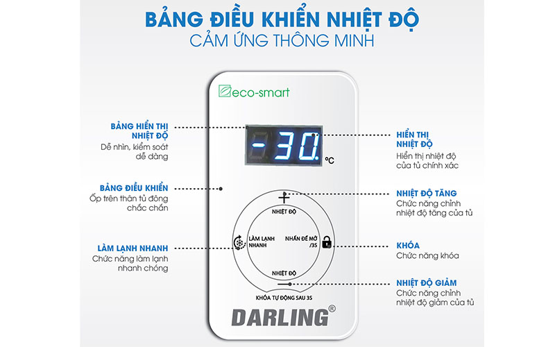 Tủ đông mát 370L Darling DMF-3699WS-2 - Hàng chính hãng