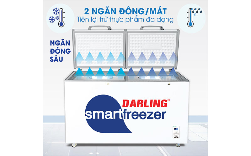 Tủ đông mát 370L Darling DMF-3699WS-2 - Hàng chính hãng