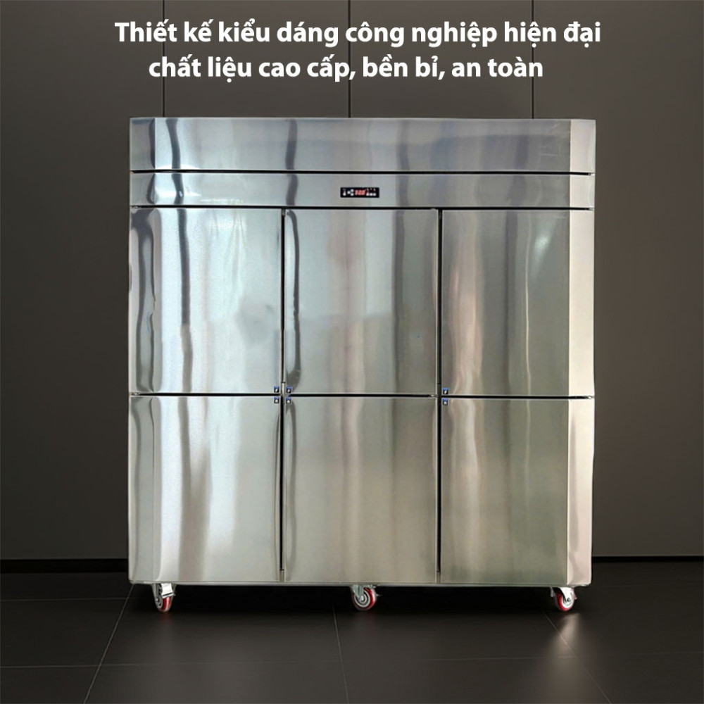 Tủ đông mát 6 cánh 1 chế độ quạt lạnh Lightcool LS-1200F 1253L - Hàng chính hãng