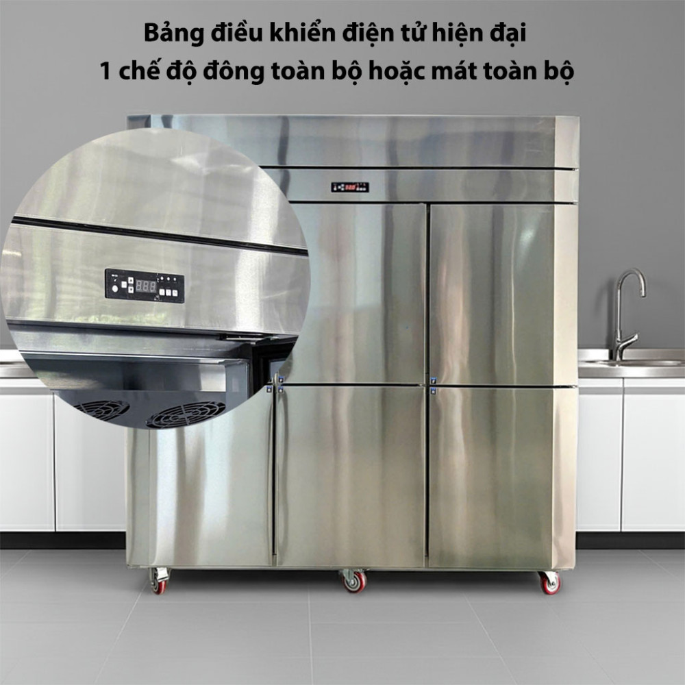 Tủ đông mát 6 cánh 1 chế độ quạt lạnh Lightcool LS-1200F 1253L - Hàng chính hãng