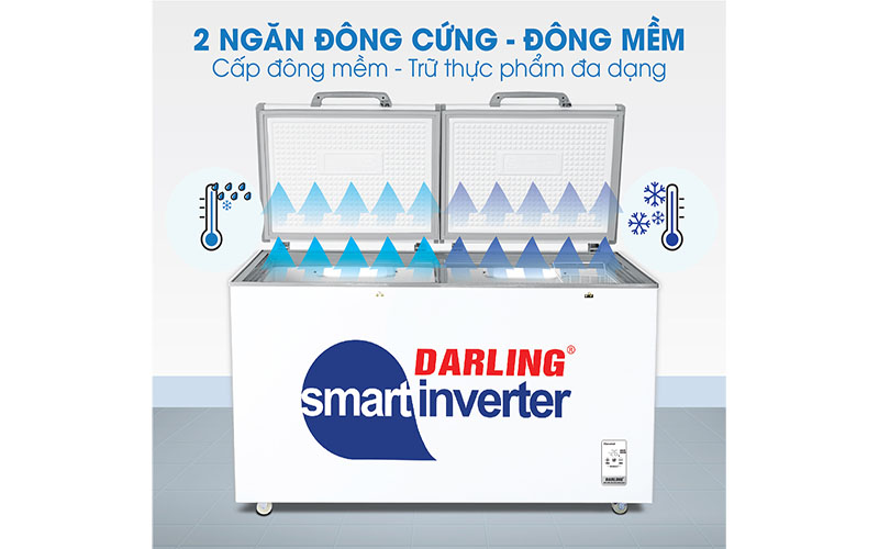 Tủ đông mát Darling Inverter 370 lít DMF-3699-WSI-4 - Hàng chính hãng