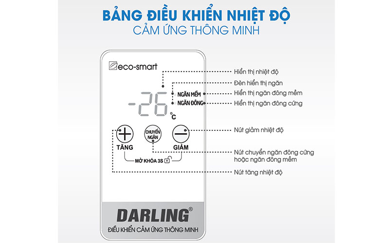 Tủ đông mát Darling Inverter 370 lít DMF-3699-WSI-4 - Hàng chính hãng