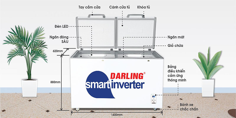 Tủ đông mát Inverter Darling DMF-4699WSI-2 - Hàng chính hãng