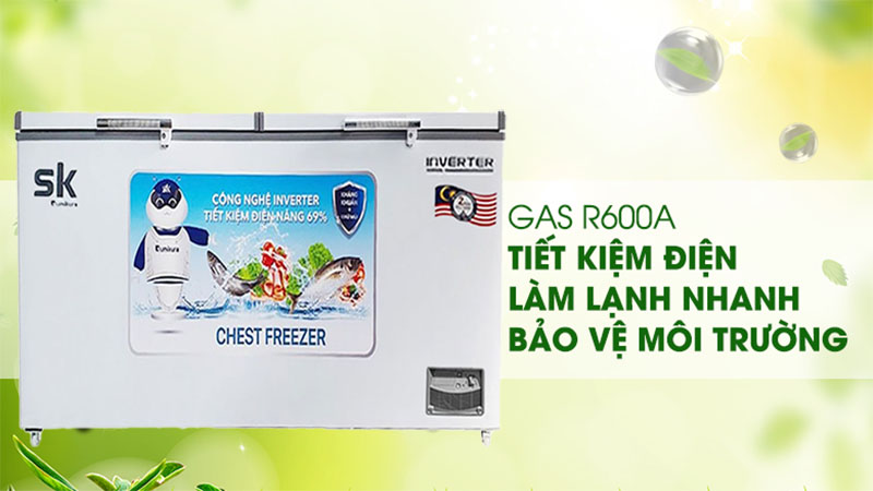 Tủ đông mát Inverter Sumikura SKF-400DI - Hàng chính hãng