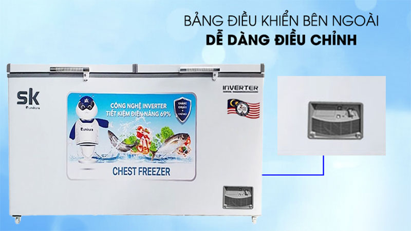 Tủ đông mát Inverter Sumikura SKF-400DI - Hàng chính hãng