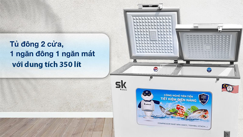 Tủ đông mát Sumikura SKF-350D - Hàng chính hãng