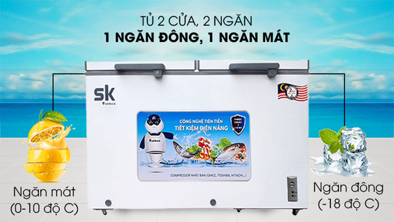 Tủ đông mát Sumikura SKF-350D - Hàng chính hãng