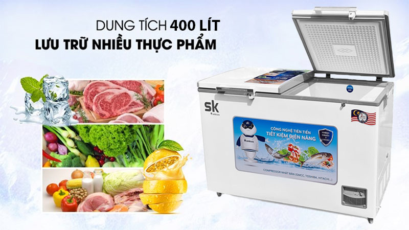 Tủ đông mát Sumikura SKF-400D - Hàng chính hãng