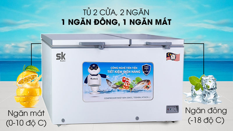 Tủ đông mát Sumikura SKF-500D - Hàng chính hãng