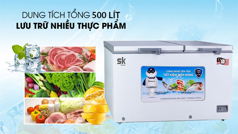 Tủ đông mát Sumikura SKF-500D - Hàng chính hãng