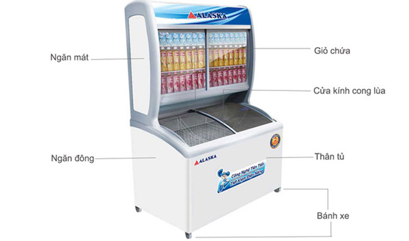 Tủ đông mát Alaska SFC-500 396L - Hàng chính hãng