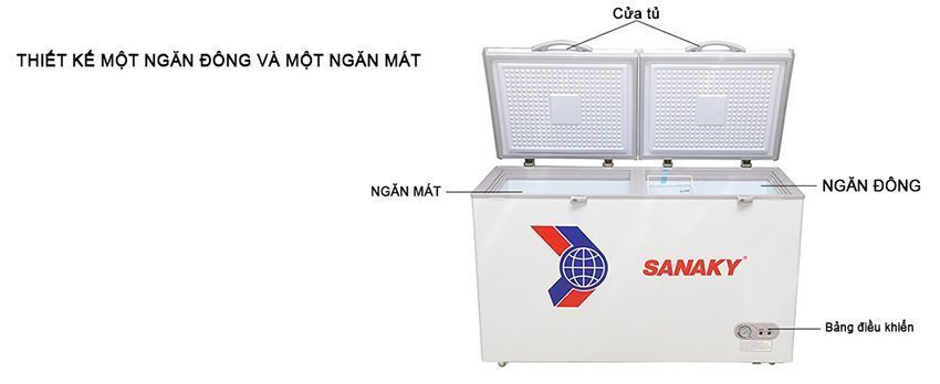 Tủ đông mát dàn lạnh đồng Sanaky VH-2299W1 - Hàng chính hãng