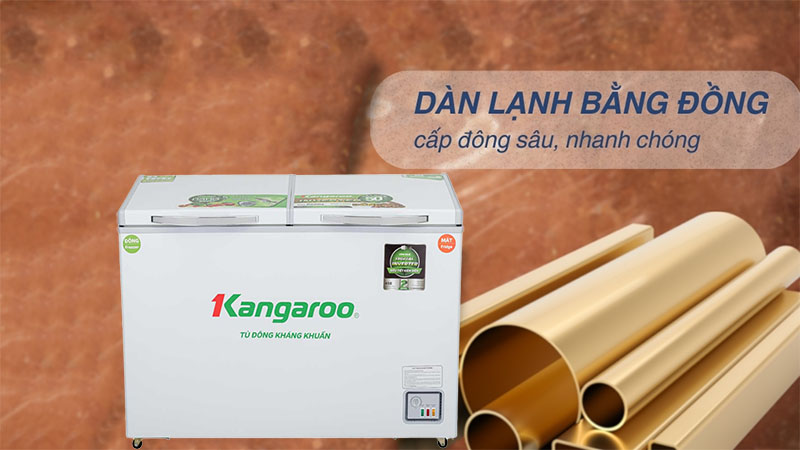 Tủ đông mát kháng khuẩn Inverter Kangaroo 230 lít KG320IC2 - Hàng chính hãng