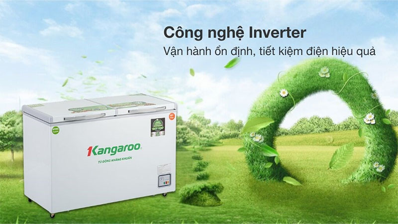 Tủ đông mát kháng khuẩn Inverter Kangaroo 230 lít KG320IC2 - Hàng chính hãng
