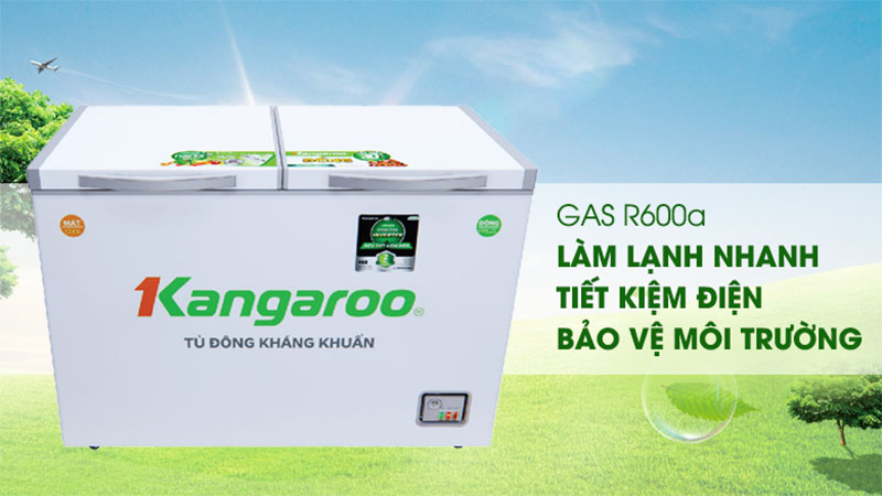 Tủ đông mát kháng khuẩn Inverter Kangaroo 252 lít KG400IC2 - Hàng chính hãng