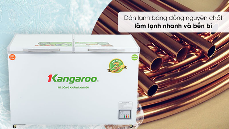 Tủ đông mát kháng khuẩn Kangaroo 252 lít KG398C2 - Hàng chính hãng