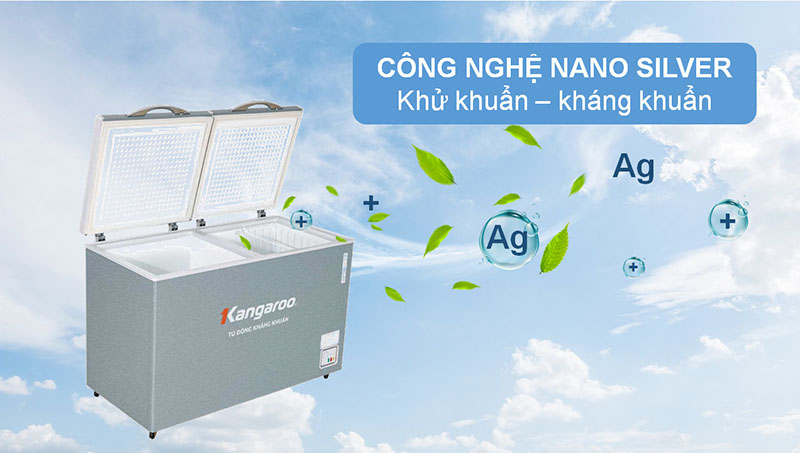 Tủ đông mát kháng khuẩn Kangaroo 252 lít KGFZ318NG2 - Hàng chính hãng