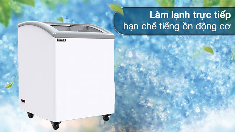Công nghệ làm lạnh trực tiếp của Tủ đông mặt kính cong Sanden SNC-0155