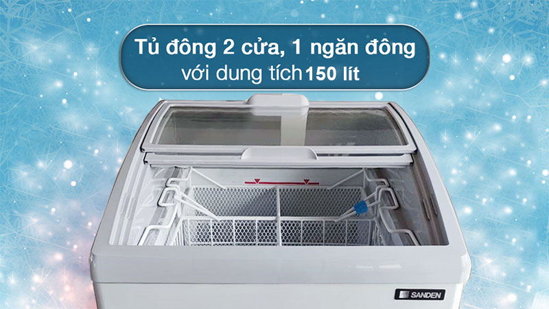 Dung tích của Tủ đông mặt kính cong Sanden SNC-0155