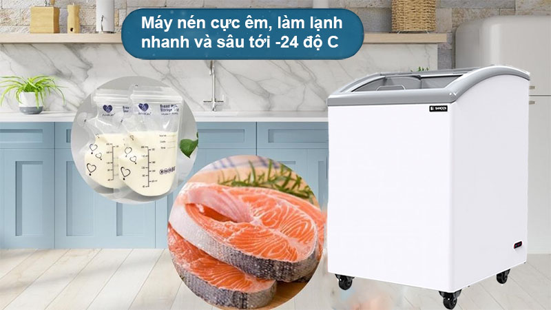 Động cơ máy nén của Tủ đông mặt kính cong Sanden SNC-0155