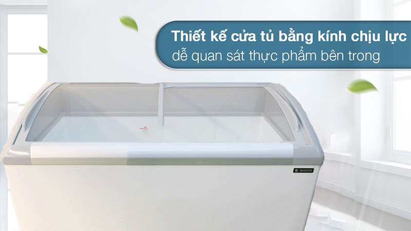 Tủ đông mặt kính cong Sanden SNC-0355 - Hàng chính hãng