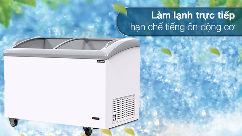 Tủ đông mặt kính cong Sanden SNC-0355 - Hàng chính hãng