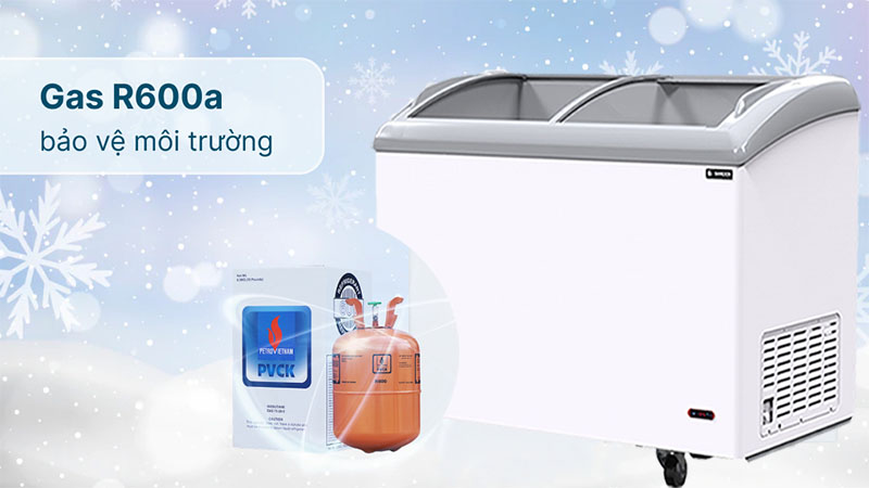 Tủ đông mặt kính cong Sanden SNC-0355 - Hàng chính hãng