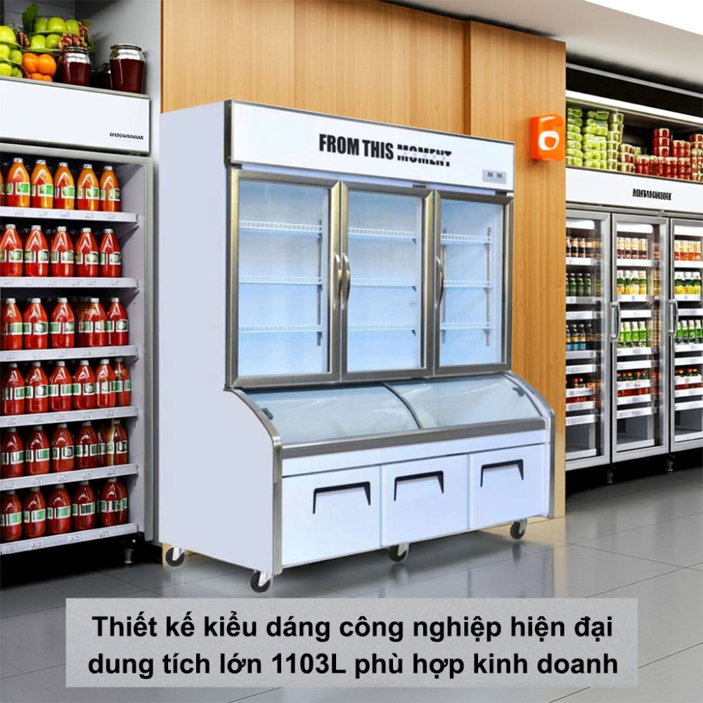 Tủ đông mát tích hợp 3 chế độ Lightcool LS-1800F 1.8M 1103L Thiết kế hiện đại, chất liệu cao cấp